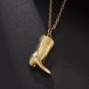 Neck Jewelry Collarbone Chain Western Style Vintage Golden Necklace Cowboy Boots Necklace  Gifts