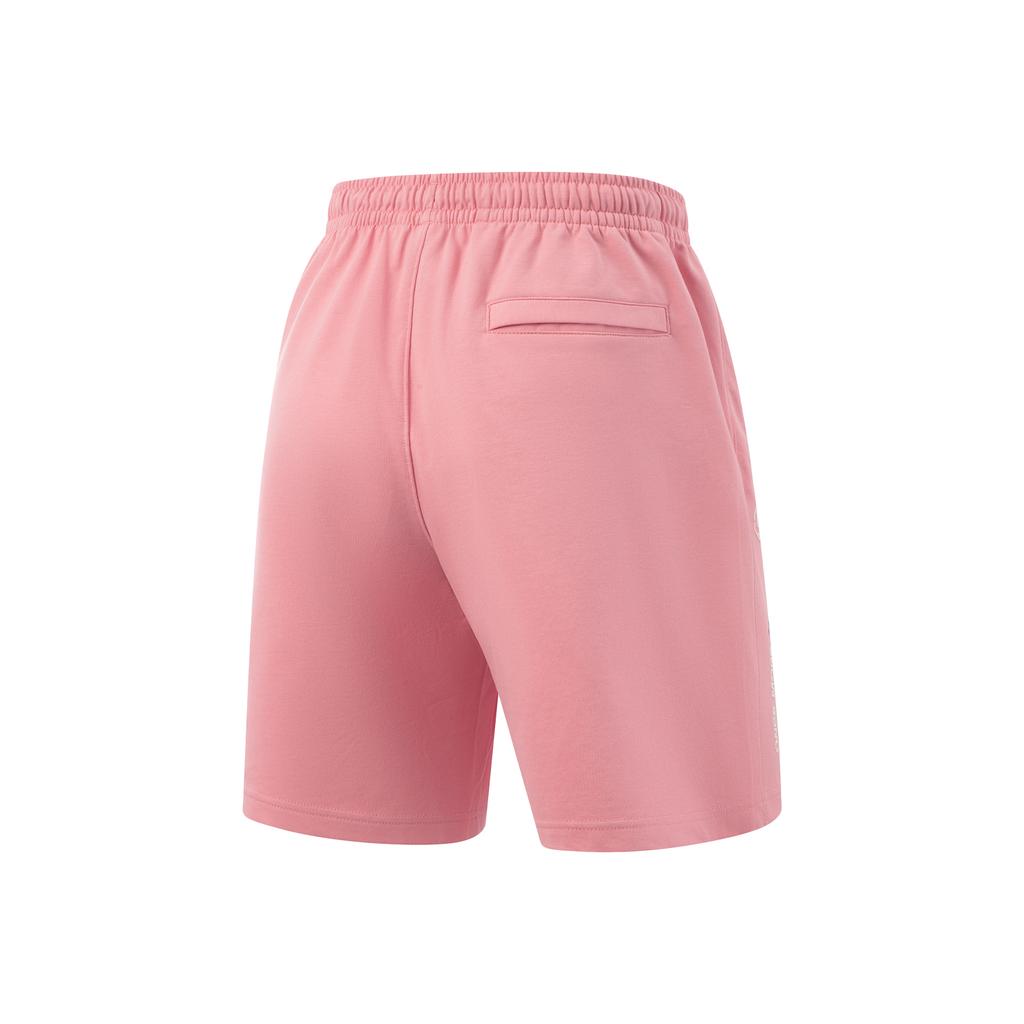 Li-Ning Basketball Series Sport Minimalist Letter Lace-Up Casual Shorts Men shorts Light-Pink AKSV741-1