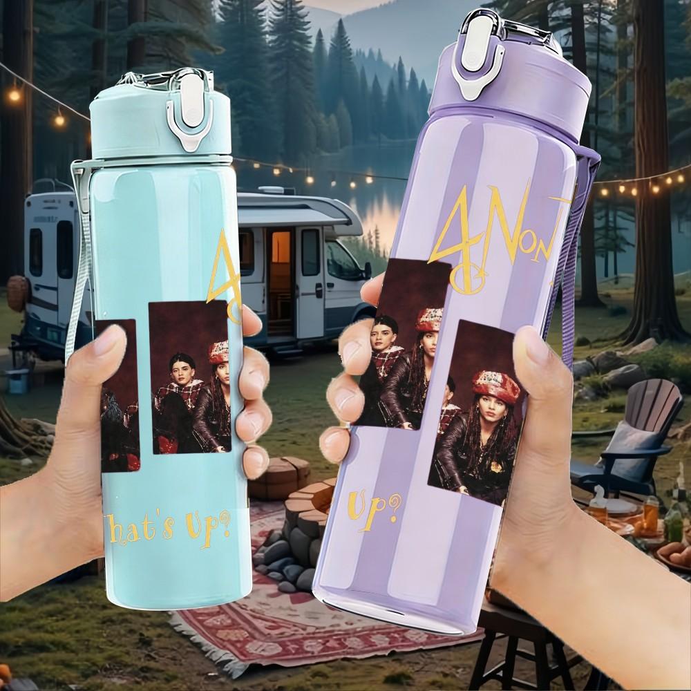 1PC Rock Band Member Portrait 750ml sports water bottle leakproof straw lid outdoor office home
