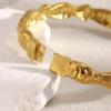 Koi Fish Bracelet Lucky Goldfish Design Stainless Steel 18K Gold Plated Handmade Hip Hop Jewelry Niche