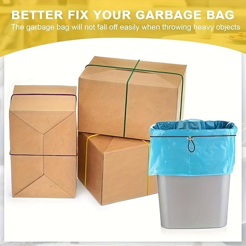 Adjustable Trash Can Locking Fasteners; for Trash Cans; Outdoor Wheeled Trash Cans,Highly Elastic, Adjustable Prevents Trash Bags from Slipping
