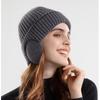 Sombrero de Punto de Invierno para Exterior Hombres Mujeres Felpa Cálido Orejeras Elegante Suave Casual Gorros de Esquí Protección para las Orejas para Ciclismo