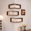 Corner Shelf Unit Wood Component  Efficient Organization Space Saving Shelf for Maximizing Unused Corners in Modern Homes