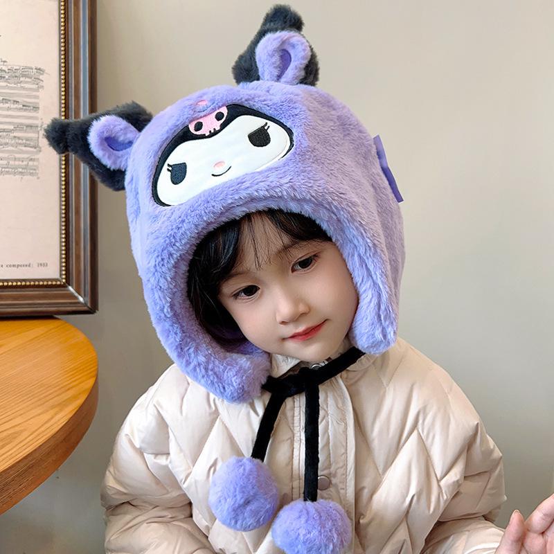 Children's Cartoon Knit Wool Hat with Ear Protection 