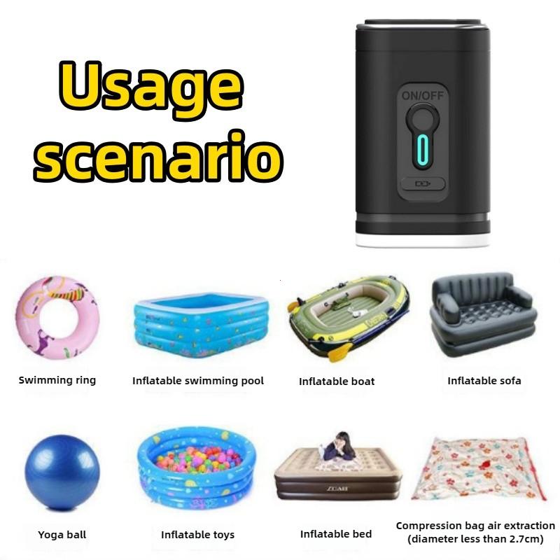 Wireless Inflation Pump Portable Outdoor Mini Air Compressor Air Cushion Bed Swim ring Multi function Air Pump