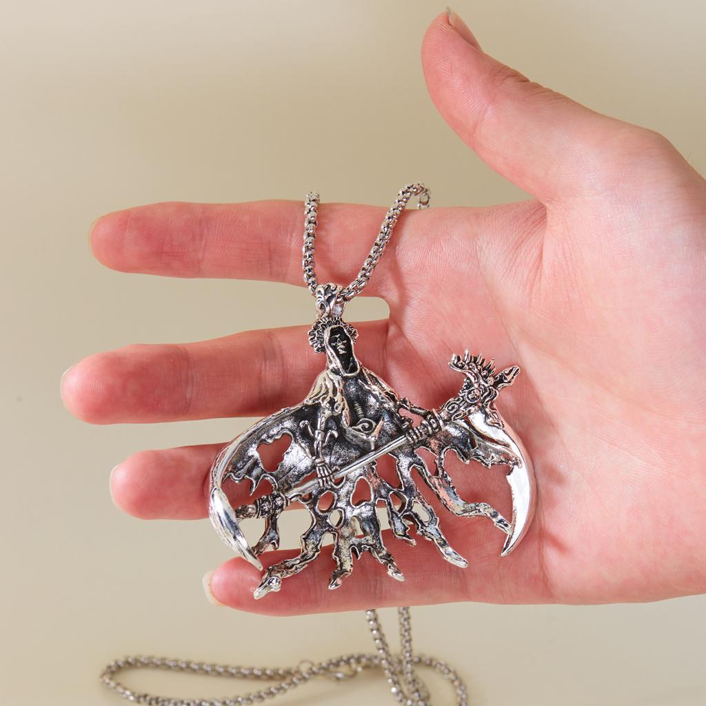 New Dark Wind Halloween Skull Necklace Punk Wind Halloween Death Sickle Necklace Spot.