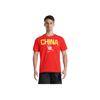 Nike China Team Printed Quick-Dry Soft Comfortable Basketball Short Sleeve T-Shirt Men Tops Comet-Red White Travel-Yellow FZ4578637