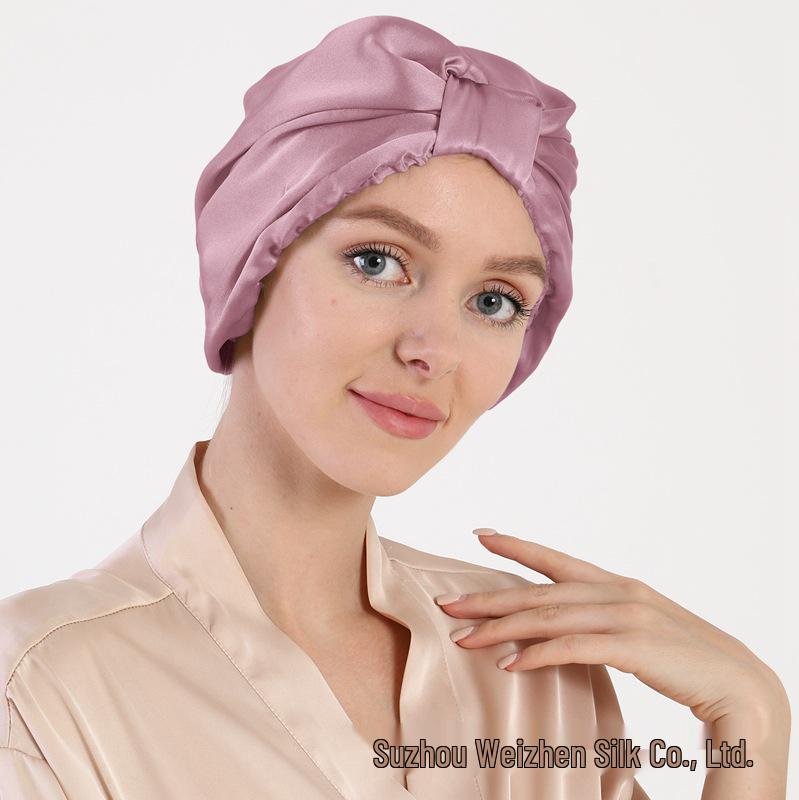 Schlafmütze aus Maulbeerseide - 100% Seide Haar- und Kopftuch für Zuhause & Wochenbettpflege