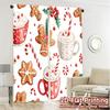 2pcs,Curtains Christmas Cookies Hot Chocolate Candy Modern Curtain Modern Polyester Curtains Decorations For Home Use for
