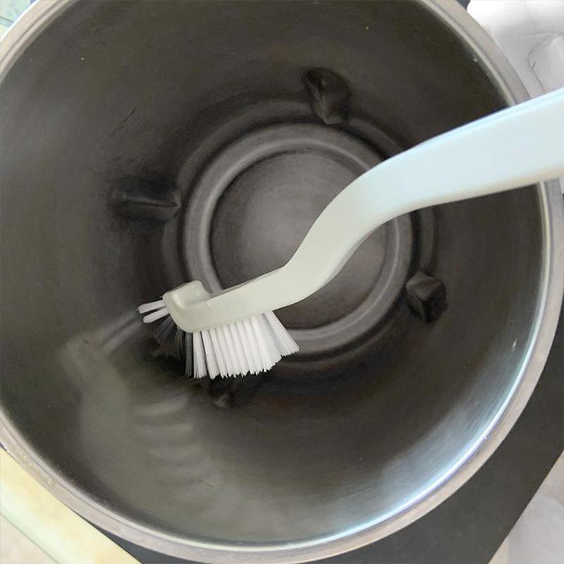 Brosse de nettoyage en plastique blanche à long manche pour la cuisine et la maison