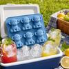Silikon-Eiswürfelform mit auslaufsicherem Deckel, Affenförmige 3D-Form für Eiswürfel Schokolade Gelee Mini-Desserts, Stapelbarer Flexibler Eiswürfelbereiter für