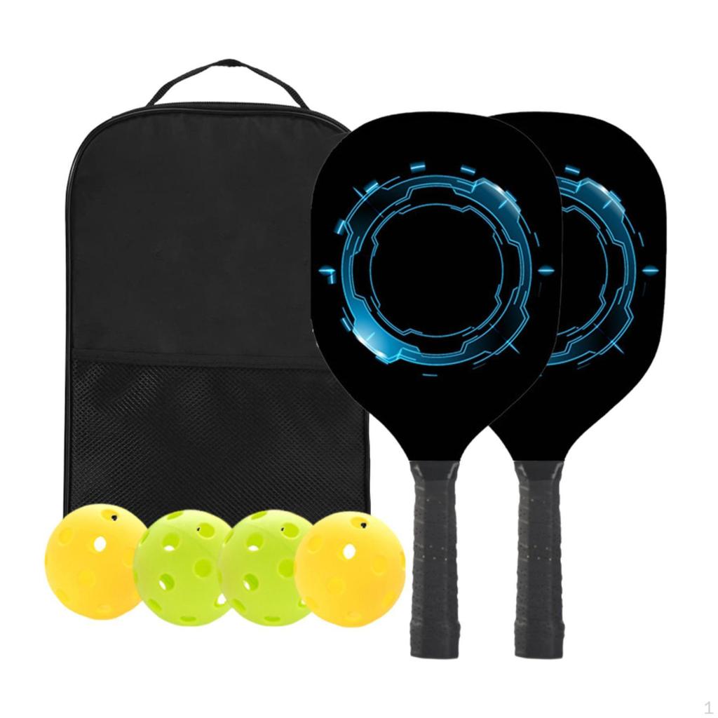 Pickleball Paddles Portable Racquets for Indoor Outdoor Beginners Style A