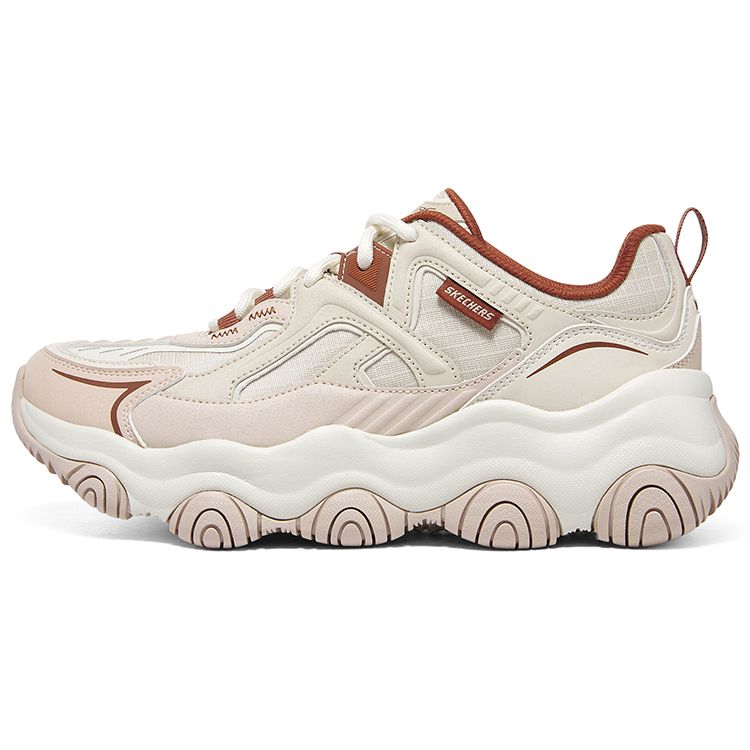 Skechers DLites 1.0 Bear Mesh Trendy Comfortable Versatile Shock Absorbing Durable Lightweight Breathable Support Low Top Dad Shoes 896265-NTBR 36