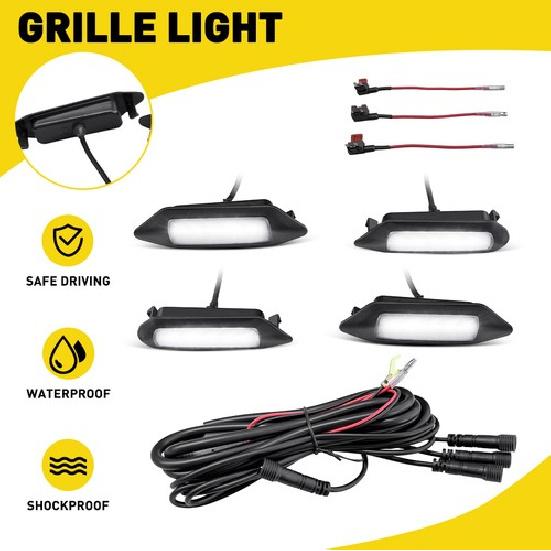 For Toyota RAV4 -24 LE SE XLE XSE Limited LED Front Bumper Grill Fog Light A