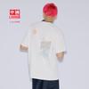 Li Ning Pattern Printed Round Neck Short Sleeve T-Shirt Unisex T-Shirts Off-White AHST653-1