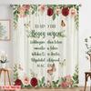 2pcs 2D Flat Printing Curtains Encounters Loved Ones Make Life Worth Fabric Without Electricity Festive Holiday for All Season