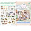 3D Wooden Doll House DIY Miniature Dollhouse With LED Light Dust Cover Dolls Furniture Dollhouse Kit