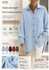2026 Damen Eleganter Einfarbiger Knopf Langarm Woll Cardigan Pullover