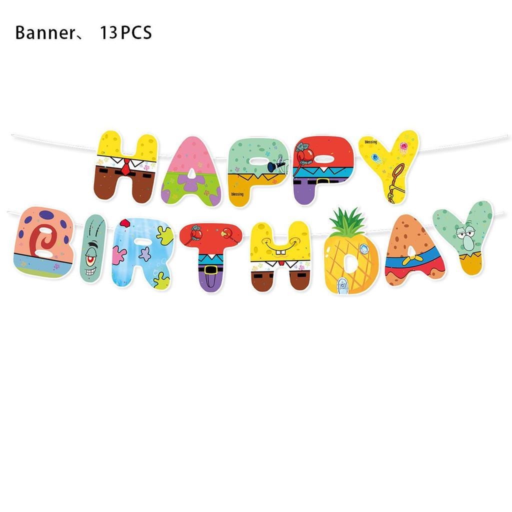 SpongeBob & Patrick Star Underwater Theme Birthday Napkins - Disposable Party Tableware