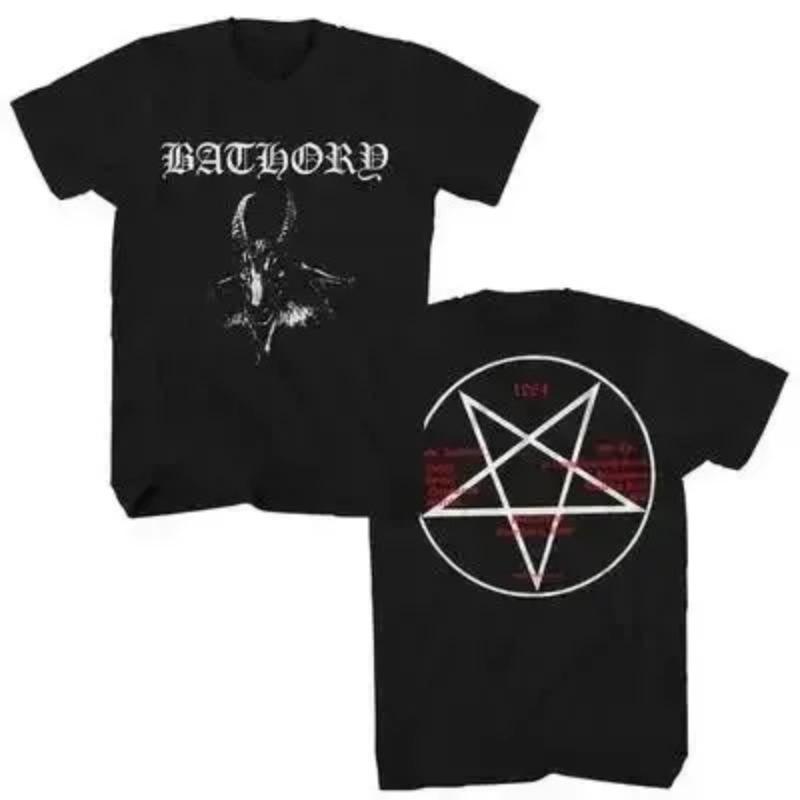 Bathory Black Metal Venom Men Women 100% Cotton Quality T-shirt Hip-Hop Casual Street Rock Harajuku Classic Short Sleeve Clothes