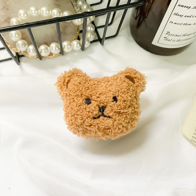 Cute Bear Mobile Phone Airbag Holder Cartoon Plush Creative Desktop Lazy Paste Retractable