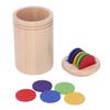 Color Sorting Sensory Toy Wooden Color Sorting Coin Box Toy Children Educational Color Sorting Cup