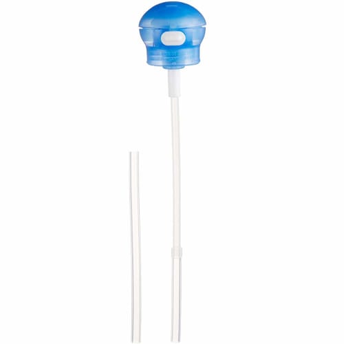 Skater Push-Button Plastic Bottle with Straw Cap, 350ml/500ml, Sky Blue, PSHC3