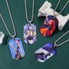Stainless Steel Metal Printing Pendant Necklace Cartoon Animation Periphery