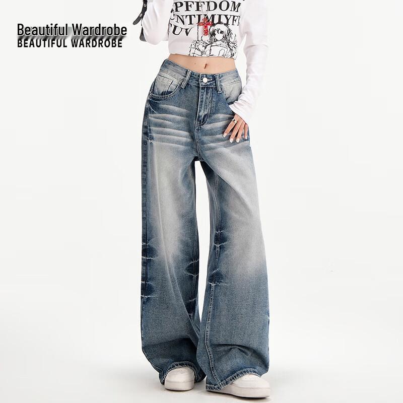 Beautiful Wardrobe Women's High-Waist Wide-Leg Jeans