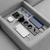 פס חשמל שקוע 4 שקעי AC עם USB A USB C, שקע חשמל מובנה לשולחן עבודה בהתקנה שטוחה עם כבל מאריך