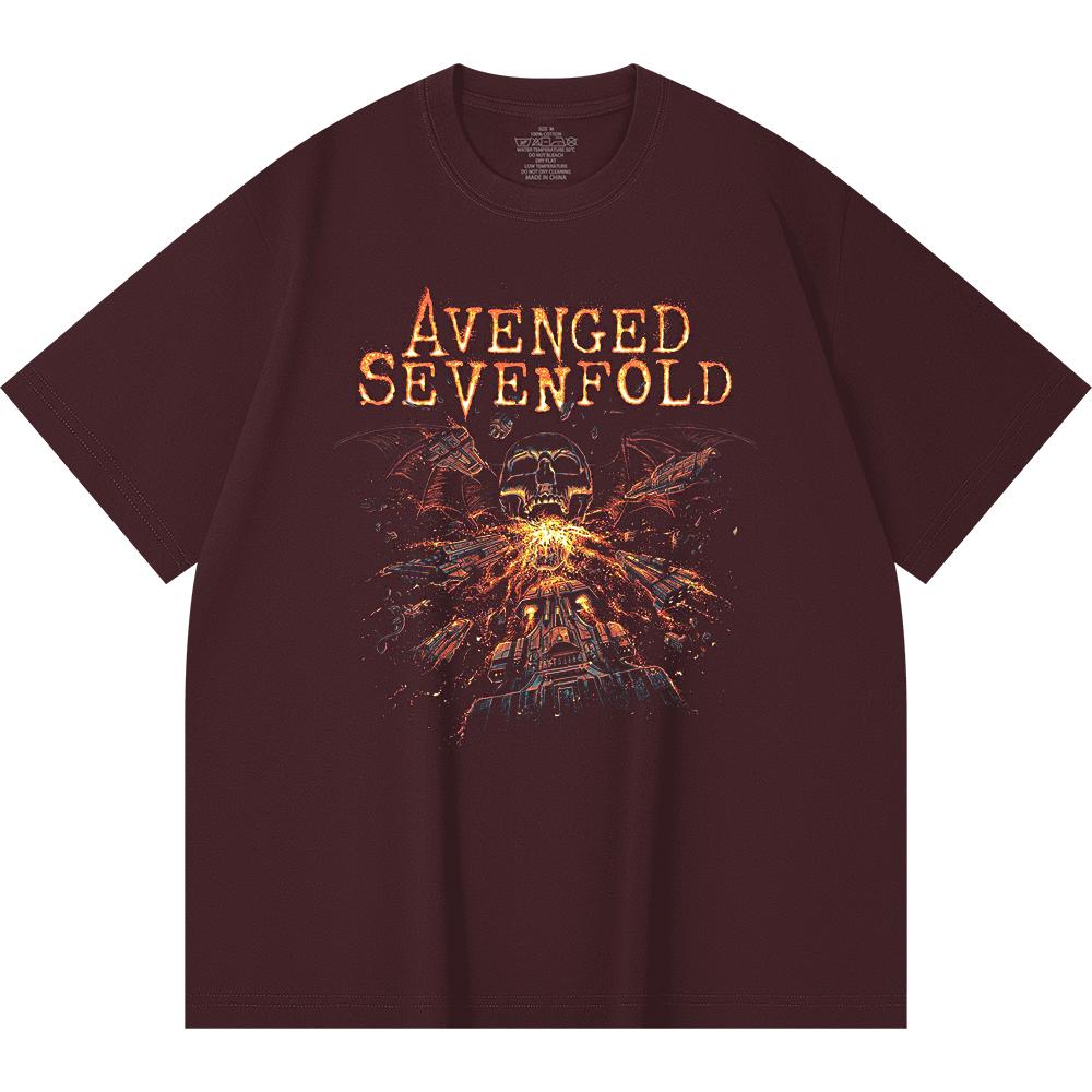 230 g/m² 100% Bavlna T-shirt Heavy Metal Rocková Kapela Tisk Populární Hudby Unisex Těžký Bavlněný T-shirt