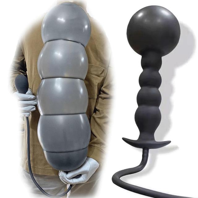 New Super Huge Inflatable Anal Plug Expandable Big Butt Prostate Massager Vagina Anus Dilator Adult Sex Toys for Men Woman Gay