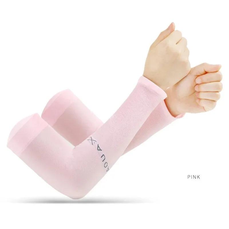 1/2pcs Summer Ice Silk Long Sleeves Anti-Sunburn Arm Cover Men Women Cuff New Cool Hand Sleeves Anti-UV Cycling Arm Sleeve