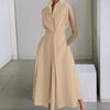 ZANZEA Women Casual Turn Down Collar Loose Summer Sleeveless Dress