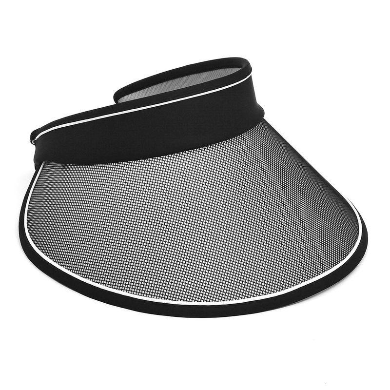 

2025 Новое поступление Воздушная шляпа от солнца Женская летняя уличная шляпа от солнца с защитой от УФ-лучей Закрывающая лицо Шляпа от солнца с широкими полями Black-pure color All yards