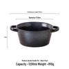Large Double-Handled Ceramic Ramen & Soup Bowl