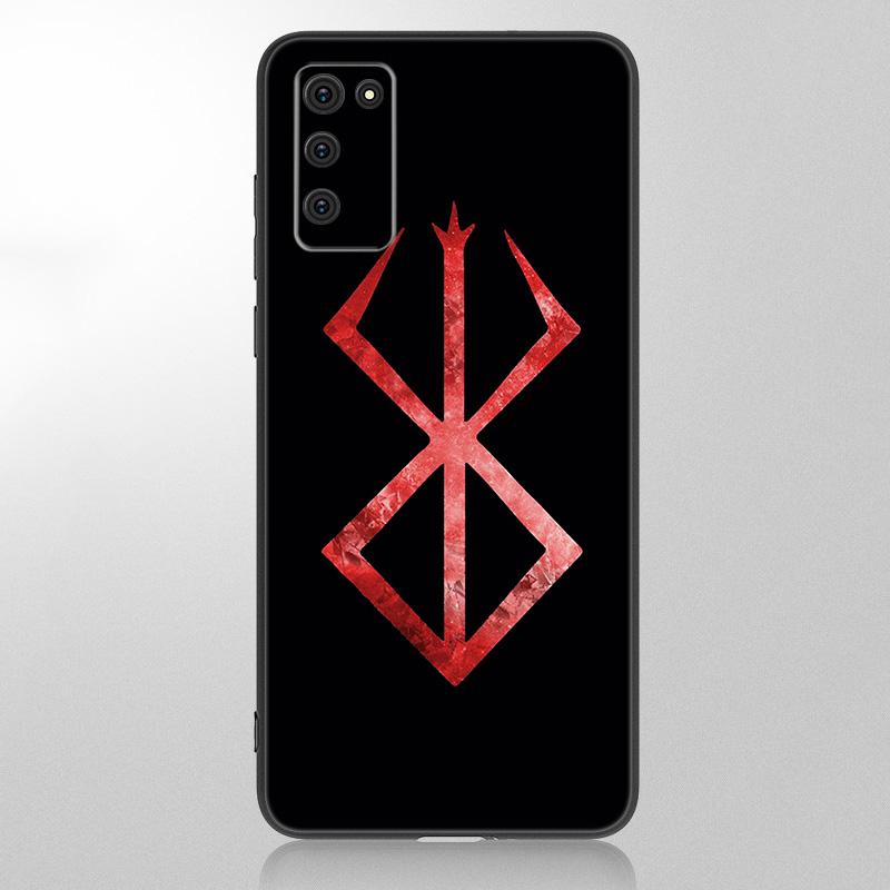 Anime Berserk Guts Phone Case For Samsung Galaxy A12 A02S A22 A32 A52 A72 A71 A51 A41 A31 A21 A11 A50 A70 A10S A20S Black Cover