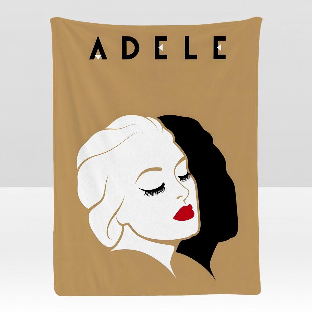 music AAdele Singer Throw Soft Flannel Blanket for Bed Bedroom Sofa Picnic Throw Skinfriendly Breathable Gift Cover