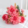 Bridal Bouquet Silk Dahlia Flower Arrangements Simulated Dahlia Artificial Flowers  Bridal Bouquet
