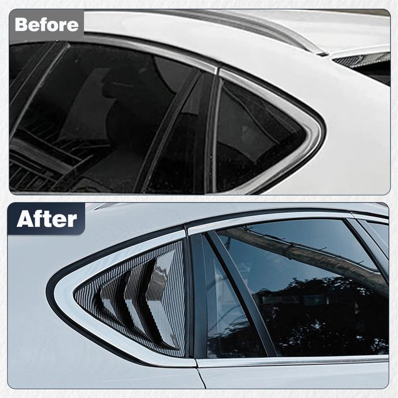 Per BMW X6 F16 2015- Spoiler Battitacco Finestrino Posteriore Laterale Copertura Otturatore Lunotto Prese d'Aria ABS Nero Lucido/Fibra di Carbonio