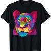 Colorful Cute Lioness Female Lion Face Art for Lover African T-Shirt