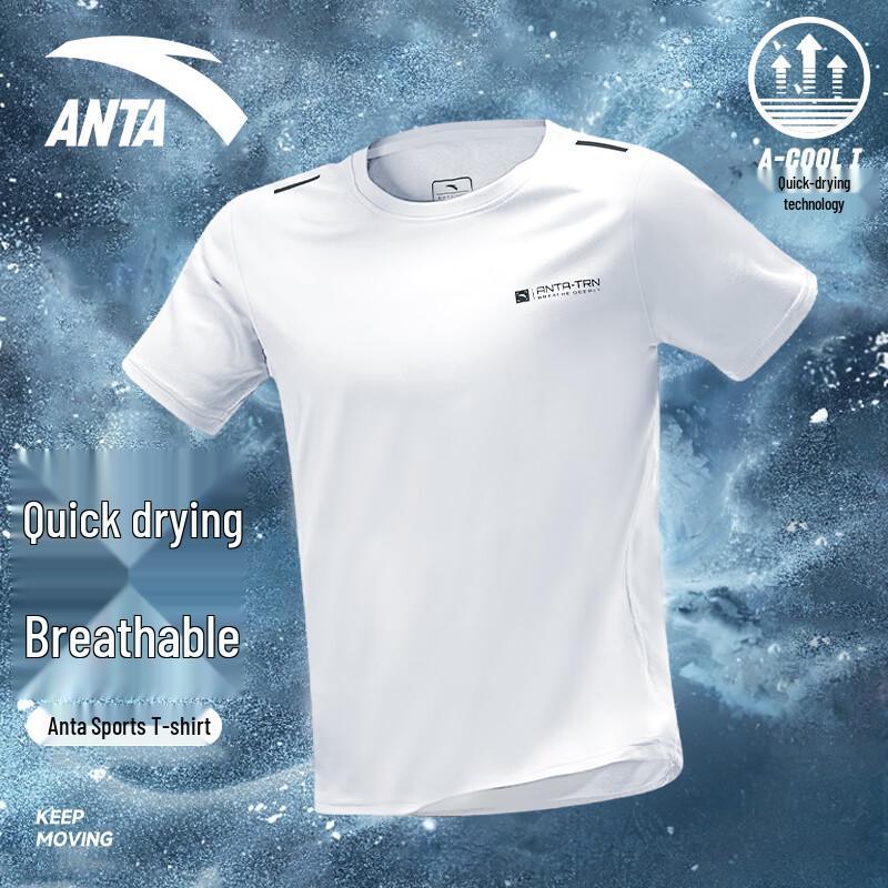 

Мужская дышащая тренировочная футболка Anta с быстрым высыханием 180/XL
