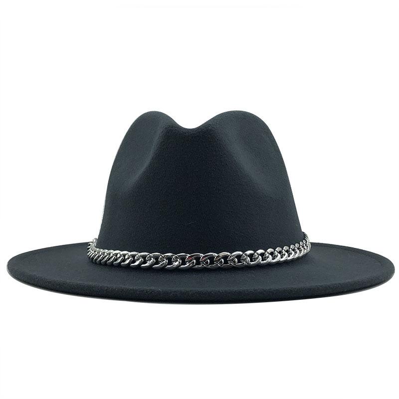 eBay Autumn and Winter New Black Woolen Top Hat European and American Fashion Jazz Hat