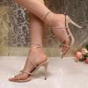 New Summer Elegant Strap Solid Color Square Toe High Heels Open Toe Fashion Sexy Banquet Women's Shoes Pumps Women Shoes