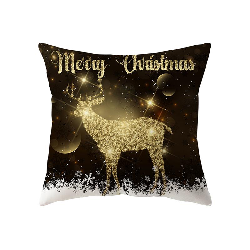 Christmas Theme Christmas Decoration Printing Pattern Cushion Cover Home Living Room Sofa Decoration Pillow Pillow Cover