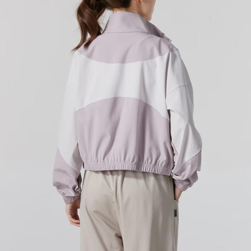 Under Armour Color Block Running Windbreaker Jacket Women jackets Purple 1389631-009
