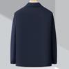 High-end Wool Jacket Men's Spring and Autumn Style Casual Tops for Middle-aged and Elderly Leaders, Civil Servants, Loose Coats, Large Size
