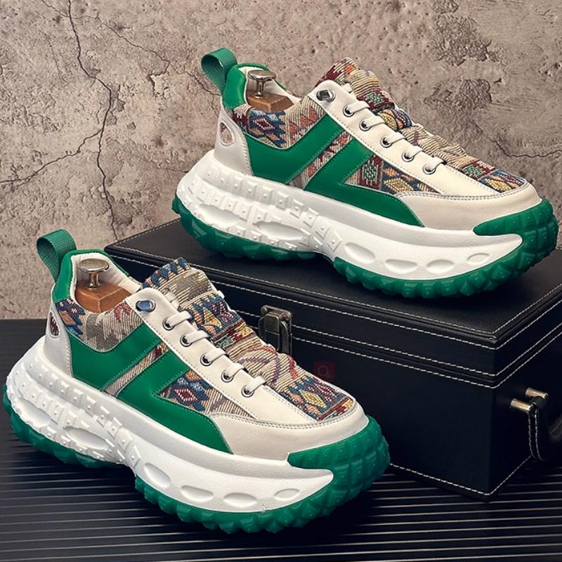 Fashion Trendy Men's Shoes, Thick-soled Dad Shoes, Breathable Height-increasing Sports and Casual Shoes, Men's Embroidered Shoes B34