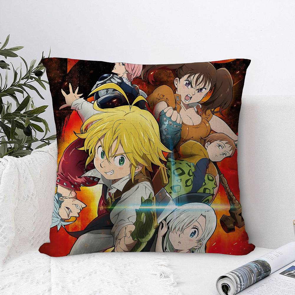 Federa Cuscino Anime Hot The Seven Deadly Sins Per Camera da Letto e Salotto Copricuscino Decorativo per Divano