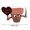 Face Pots Angry Expression Funny For Indoor Plants Indoor Plant Pot Resin Succulent Plant Pots Mini Flower